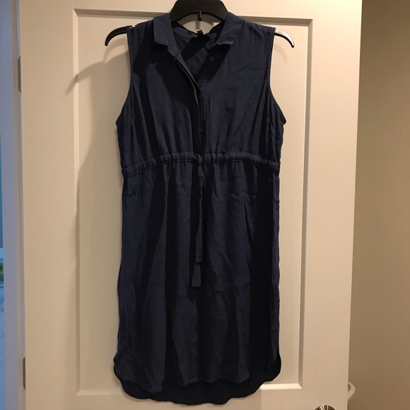 Topshop (Maternity) Navy Drawstring Dress - Picture 3 of 8
